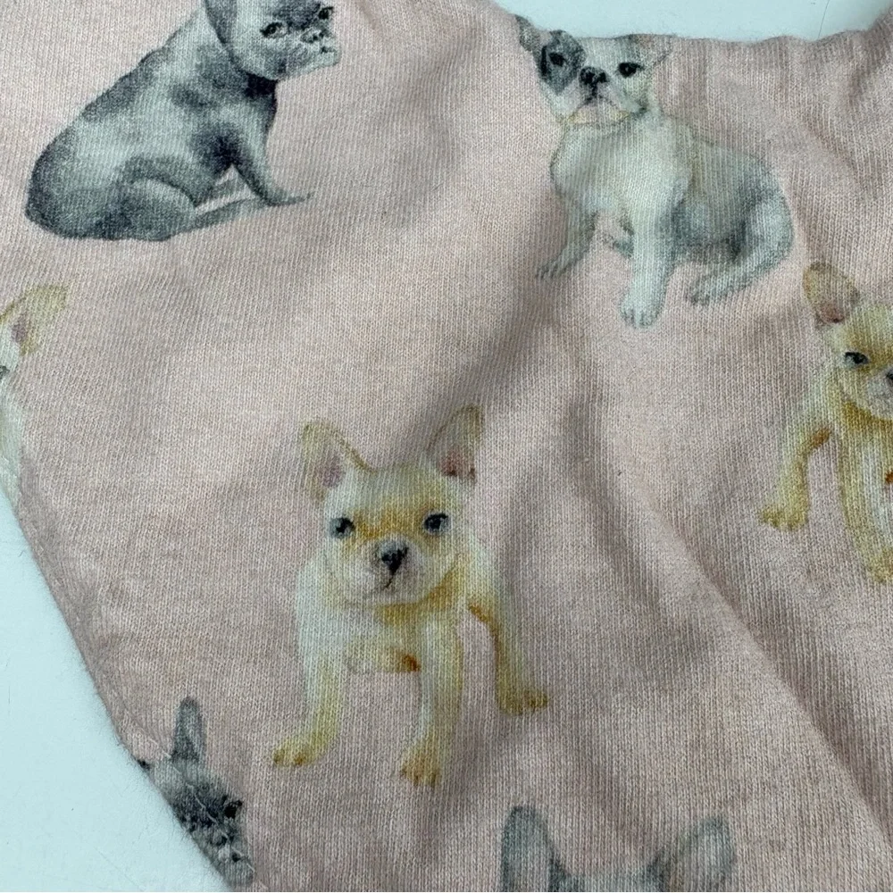 Posh peanut two cotton drool bibs pink french bulldogs and white macarons